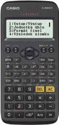 zadávání dat (d.a.l.). Velký 12-ti ciferný, 2řádkový LCD displej. 272 funkcí napájení baterií AAA.