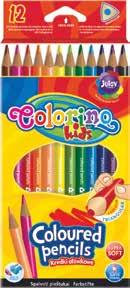 33,20 40,20 včetně DPH Trojhranné pastelky, 12 barev - Colorino Kvalitní barvy v ergonomicky tvarovaných pastelkách.