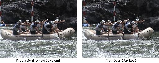 snímků (frame), což je 50 půlsnímků (field). Každý půlsnímek obsahuje pouze polovinu obrazové informace. Lichý půlsnímek tvoří liché řádky, zatímco sudý pouze sudé řádky.
