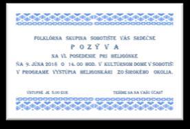 2018 o 13:00 hod. Kde? Štadión Myjava Podujatie určené širokej verejnosti s bohatým programom pre deti a rodičov.