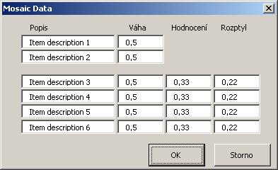 Software pro hodnocení projektů 38 Obr. 34 Strom se dvěma hladinami a dvojicí kritérií pro každou větev. Stiskem OK na obr.