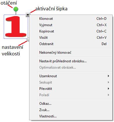 Pracujeme se snímky a objekty stránky (vymaže se všechno, co se napsalo pomocí pera), maskování obrazovky (nastavení roletky), nastavit výplň pozadí (různé barvy nebo bude na pozadí obrázek), Snímky