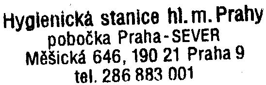 ~,,---~~~~~~~~~~!i==~ HYGIENICKA STANICE HLAVNI HO MESTA PRAHY 1::)'..y,r,'<'l..c l( ;)"" I <" I "" I.U.",..:""lr..c.v, ",,-"' l..,.. t "'[' } ':, '1 "1.