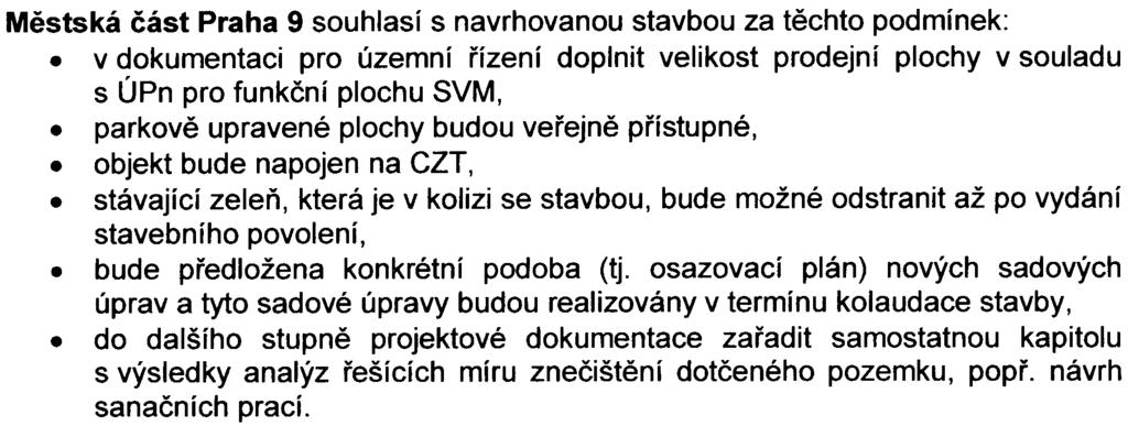 úseku ul. Kleèákova ve prospìch pìší dopravy a zelenì). Dále upozoròuje, že pøedmìtnou stavbu je nezbytné koordinovat s navrženou rekonstrukcí ulice Èeskomoravská.