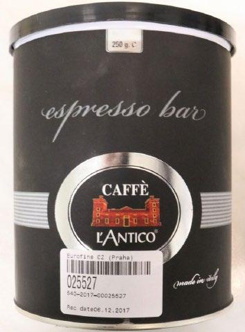 Česká republika v.o.s. L'Antico Espresso Bar Výrobce: Industria Torrefazione Caffé,