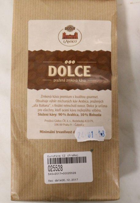 Robusta Akrylamid: 140 mg/kg Cena za 100 g: 59,90 Kč Balení: 100 g Složení: pražená