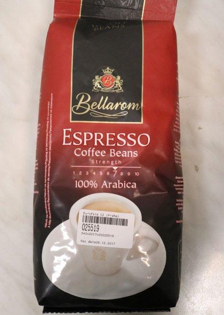 Složení: pražená mletá káva L'Antico Akrylamid: 150 mg/kg Cena za 100 g: 57,20 Kč Balení: