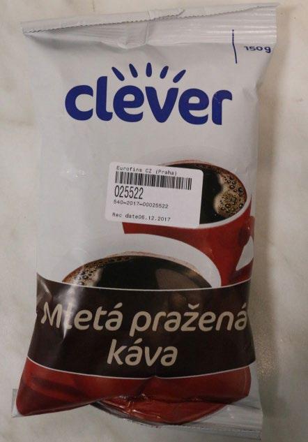 r.o. Clever pražená káva mletá Výrobce: BILLA, spol. s r.o. / MOKATE Czech s.r.o. Složení: