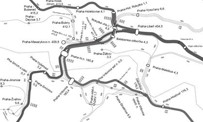 Základem jsou Topologická Schémata Kolejiště (dále jen TSK) a Digitální Přehledová Mapa (dále jen DPM). Obr.