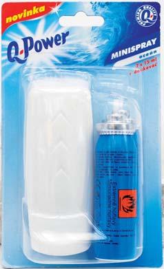 Q-Power minispray sprejové osvěžovače vzduchu s příjemnou vůní, obsah ml, slouží k nalepení na zeď 711700