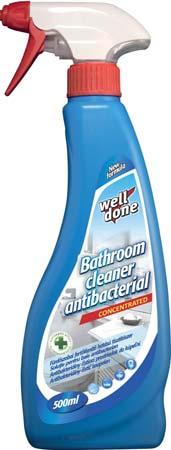 prostředek na rez a vodní kámen, čistí WC mísy, umyvadla, obkladačky, baterie, ničí bakterie 709390 500 ml 35, Well done na