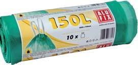 60 l /10 ks 132, Pytle na odpad černé LDPE 537710 60 cm x 120 cm / 180 my / extra silné 20,40 536580 70