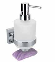 55 x 55 x 70 mm 132108202 Dávkovač tekutého mýdla s magnetickou mýdlenkou Soap dispenser with magnetic soap holder, small glass Seifenablage mit