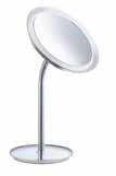 zástrčkou a spirálovým kabelem, 1 x 8 W LED 3násobné zvětšení, Ø 218 mm 17606 Kosmetické zrcátko Bella Vista s osvětlením, stojací, s napájecím kabelem (1,70 m), 1 x 8 W LED 3násobné zvětšení, Ø
