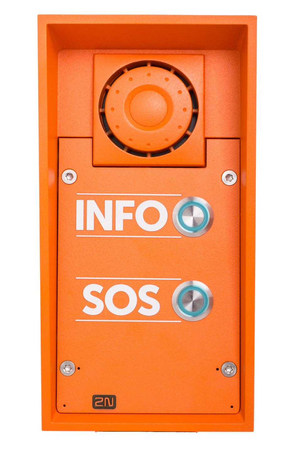 2N Helios IP Safety Nejodolnější IP interkom na trhu, který obstojí i v nejnáročnějších podmínkách Možnost využít externí IP kameru pro videohovory Výrazná oranžová barva, díky které je interkom