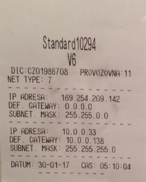 Pokud na ikonu pokladny kliknete, otevře se Vám prohlížeč s webovým rozhraním na IP adrese, která se na pokladně nastavila.