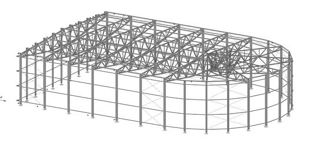 Příčný řez: 3D model konstrukce: 3 Zatížení 3.