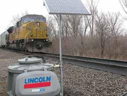železniční doprava a přeprava Systém CRL 101 jeřáby v těžkém průmyslu Stacionární systémy (Wayside) aplikované médium: tuk, olej, modifi