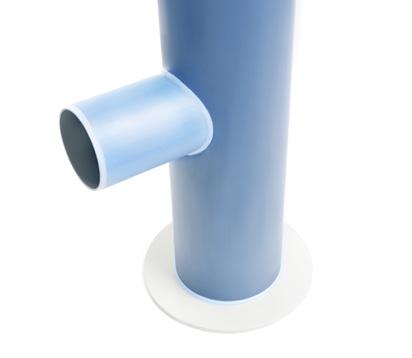 antimikrobiální Materiál: RAU-PP 2387/2400 Barva: modrá DN200 Č. výr.