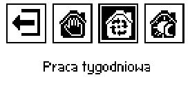 tech lišty menu, iniciuje výstup do zobrazenia hlavného displeja. Vstup do menu regulátora nastupuje po krátkom stlačení tlačidla MENU (ok).