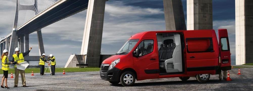 OPEL Movano Crew Van již za 533 440 Kč Váš užitkový vůz Opel = Vaše výhoda * Opel FlexCare - Záruka BASIC 5 let anebo 150 000 km (2 roky komplet + 3 roky motor, rozvodovka, převodovka) Přípustná