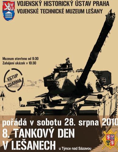 V areálu muzea byly k vidění i historické tábory klubů vojenské historie a nechyběly ani soutěže pro děti s atraktivní výhrou projížďku vojenskou technikou po lešanské aréně. Dne 29.