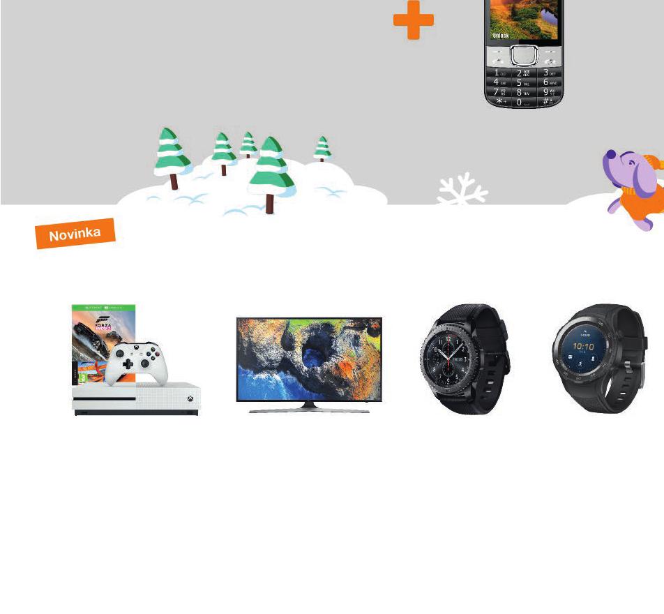 Microsoft Xbox One S 500GB + hra Forza Horizon 3 za 240 k paušálu Samsung 40-palcová certifikovaná UHD Smart TV za 540 k paušálu Samsung Gear S3 Frontier za 359 k paušálu Huawei Watch 2 Sport Black