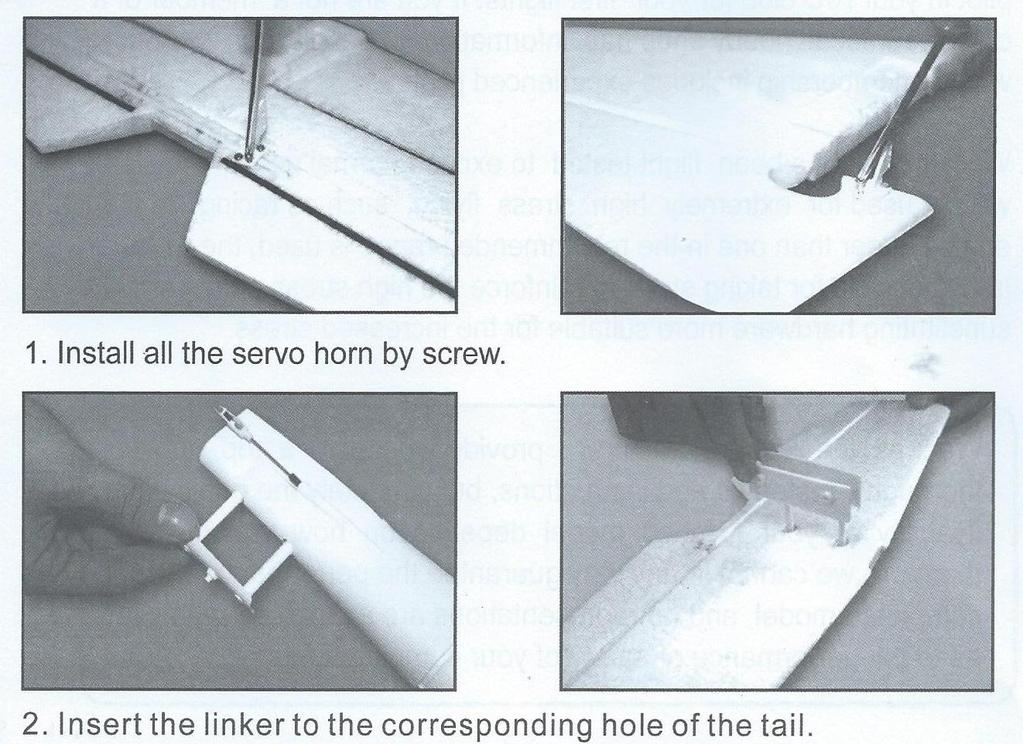 Kompletace rc-modelu Pomocí šroubů upevněte servo na