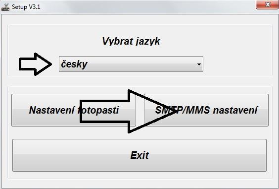 7. Zobrazí se Vám tabulka, kde vyplníte pouze následující položky!!! Status VGA Režim SMTP Nastavení manuál setting APN internet smtp server smtp.seznam.