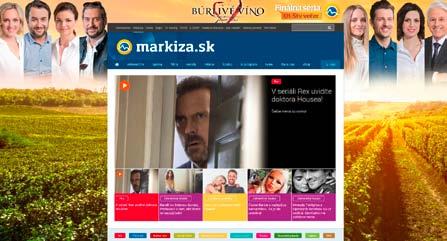 MARKIZA.SK BRANDING NA TÝŽDEŇ 1 000 000 garantovaných impresií 8 000 EUR/1 týždeň TVNOVINY.