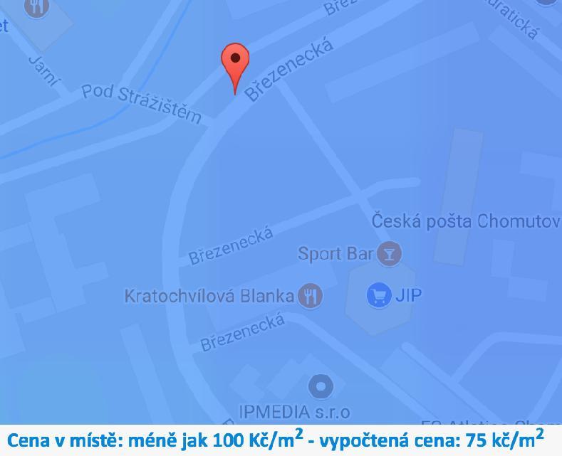 nájemného skutečně realizovaných prodejů/pronájmů nemovitostí v lokalitě.