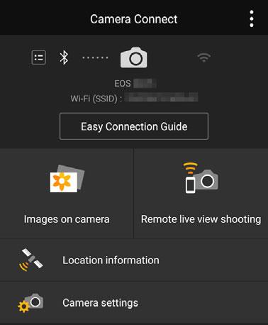 Připojení k vypnutému fotoaparátu přes síť Wi-Fi 2 Vyberte položku [Images on camera/snímky ve fotoaparátu].