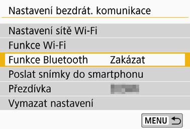 Vyberte kartu [Nastavení funkce] a pak stiskněte tlačítko <0>. Vyberte položku [Nastavení bezdrát. komunikace].