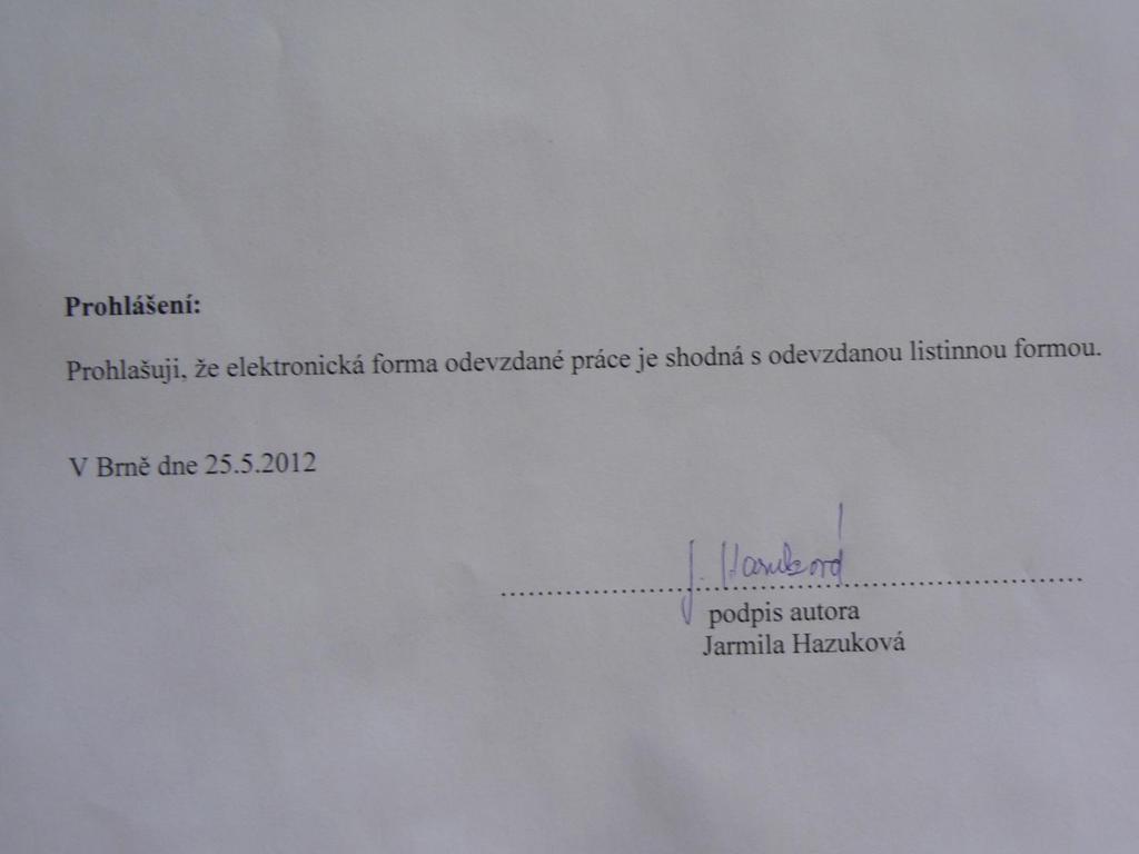 PROHLÁŠENÍ O SHODĚ