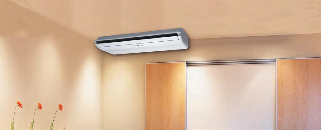 Podstropní typ Komfort pro velké místnosti 1-fázový (45) Vlastnosti Flexibilní instalace Nìkolik moností instalace podle rozvrení místnosti.