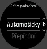 Je-li požadované nastavení zvýrazněno, můžete je vybrat stiskem prostředního tlačítka. Zpět v nabídce se dostanete stiskem levého spodního tlačítka. 4.