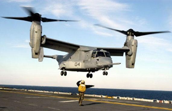Tiltrotor aircrafts (letouny s překlopnými rotory pro kolmý start) a u některých starších helikoptér, kde je dvojice rotoru umístěna na každém konci křídel. Čtyř rotorová konfigurace tzv.