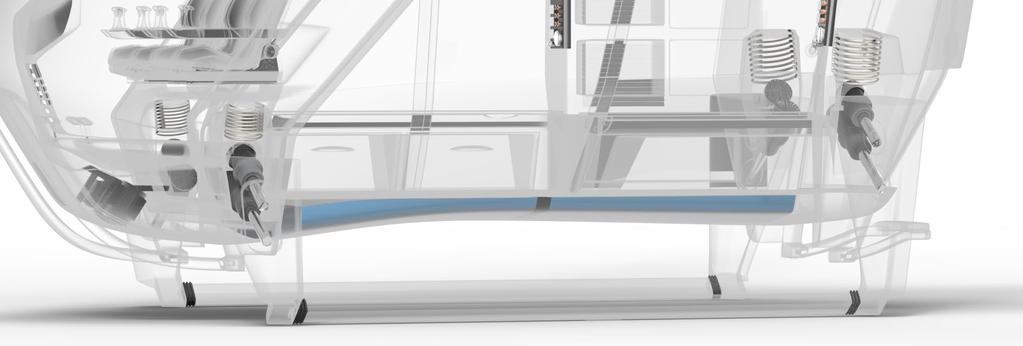 Průměr tyče pístu je pouze odhadnut pomocí elementárního výpočtu a s více než dvojnásobným předimenzováním jsou zvoleny hydraulické písty firmy Parker, přesněji typ MMA s tlakem 250 barů a průměrem