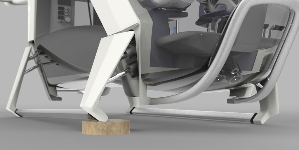 Konstrukčně technologické řešení Obr. 98 Detail na nohu kolidující s překážkou 9.8 9.