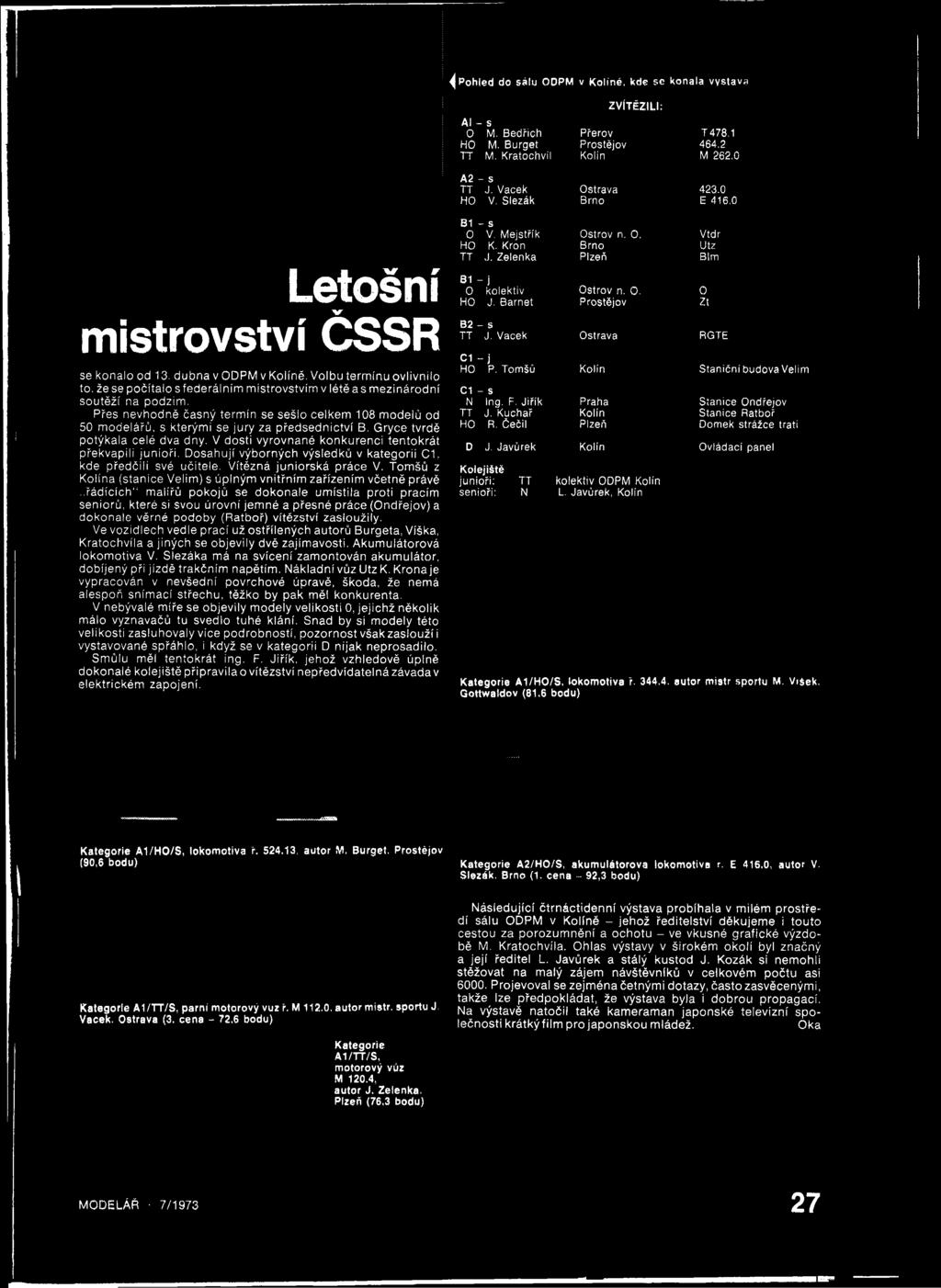 V dosti vyrovnané konkurenci tentokrát překvapili ju n io ři. Dosahují výborných výsledků v kategorii C1, kde p ředčili své učitele. Vítězná ju n io rská práce V.