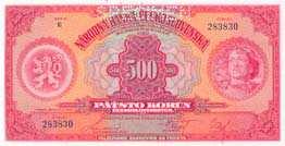bankovek a poukázek hodnoty 500.