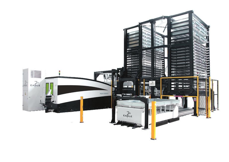 Automatizace laserových řezacích center Nechte stroje pracovat EAGLE Crane Master Store