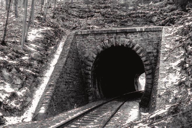 Tunel byl budován dva roky vrty z obou stran v době od 5. 3. 1898 do 4. 5. 1900. Nejdříve byla ražena spodní štola, nad ní pak svrchní, převážně ve fylitech (přeměněné břidlice).