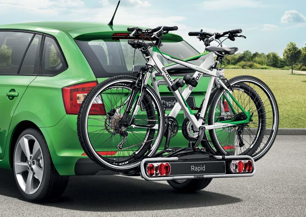 Nosič bicyklov na ťažné zariadenie udrží dva bicykle, každý s hmotnosťou až 25 kg.