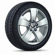 rozměry 215/45 R16, ve stříbrné metalické barvě, broušené Italia 6V0 071 496A FM9 Kolo z lehké slitiny 7,0J 16" pro pneumatiky s rozměry 215/45 R16, v bílé barvě, broušené Antia 5JA 071 496 8Z8 Kolo