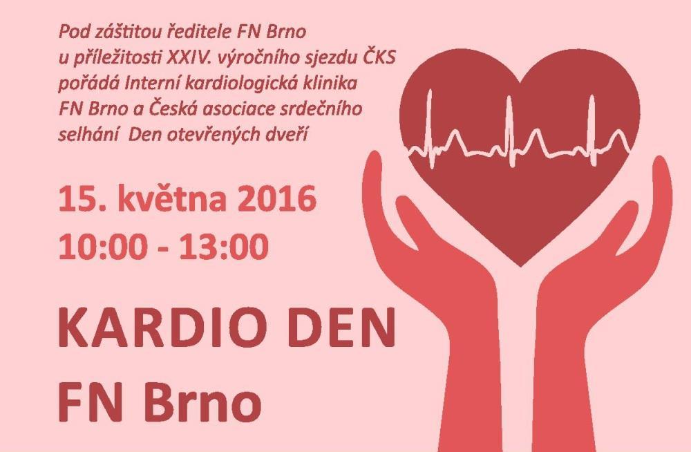 KardioDen IKK FN Brno Sjezdy, kongresy a propagační akce Interní kardiologická klinika FN Brno (IKK) uspořádala v neděli 15. května 2016 den otevřených dveří KardioDen.