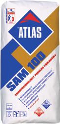 ATLAS SAM 100 (5-30 mm) Samonivelačná stierka sádrovo - anhydritová pevnosť v tlaku 35 N/mm 2 prakticky nezmrštitelný bez dilatácií do 50 m² pod dlažbu, kobercové krytiny, parkety a panely vysoká