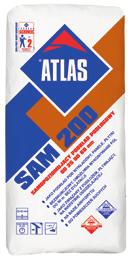 ATLAS SAM 200 (25-60 mm) Samonivelačný podlahový podklad anhydritovo sádrový prakticky nezmrštitelný bez dilatácií do 50 m 2 umožňuje reguláciu aplikačnej konzistencie dobrá tepelná vodivosť ideálny