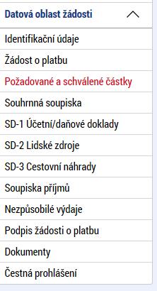 Poté, co je ŽoP schválena administrátorem na 1. stupni, je přepnuta do stavu Schválená 1. stupeň. Následně, po elektronickém podpisu ŽoP v rámci schválení, nabývá stavu Schválená 1. stupeň podepsaná.