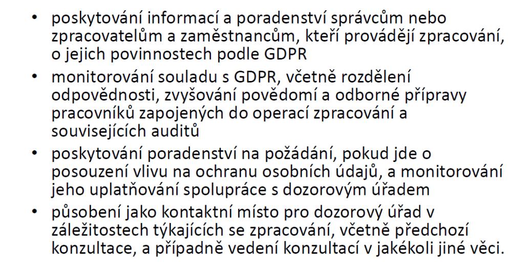 GDPR DPO náplň práce DPO = kolega CISO